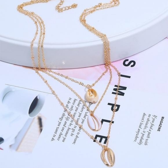 LAST ONE!! Layered Shell Necklace - Picture 3 of 7